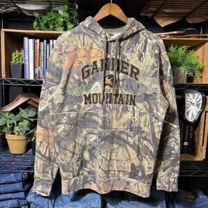 Vintage Y2K Realtree Camo Hoodie Gander Mountain Camouflage Sweatshirt Large